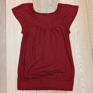 Maurices Women's M Dark Red Short Sleeve Top